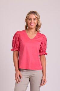 Esplanade Contrast Sleeves Top