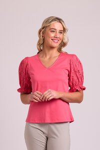 Esplanade Contrast Sleeves Top