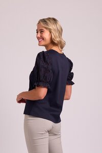 Esplanade Contrast Sleeves Top