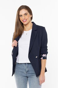 Seeking Lola Jordanna Floral Lining Blazer