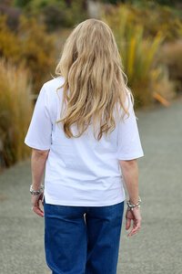 White On Black Slash Neck Top