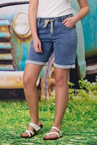 Classified Knit Denim Short with Side Tape 