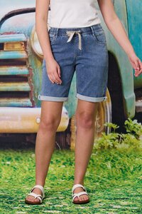 Classified Knit Denim Short with Side Tape 