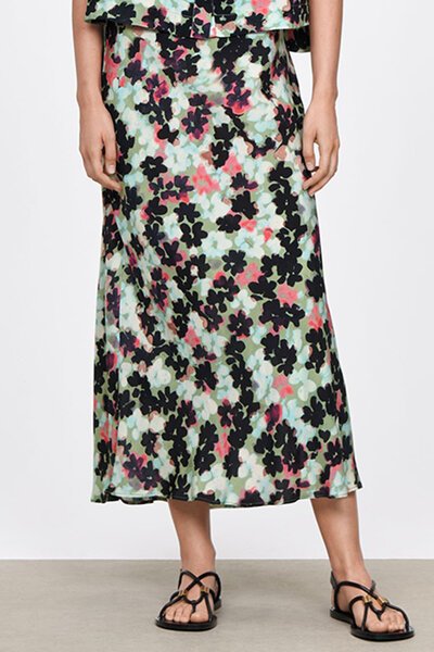 Veronika Maine European Capri Floral Bias Skirt-new-Preen