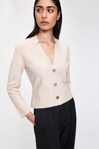 Veronika Maine Notched Collar Milano Jacket