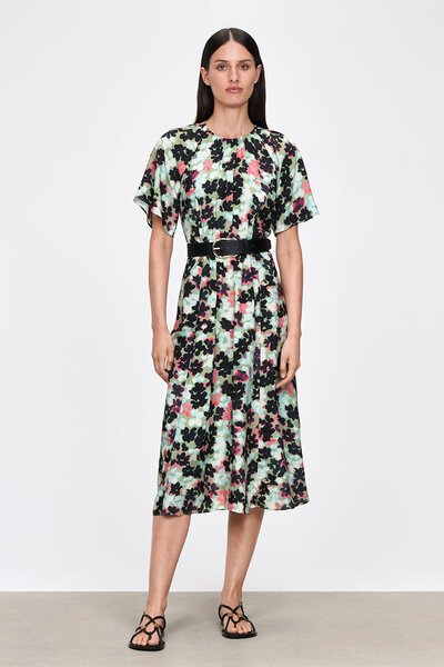 Veronika Maine European Capri Floral Midi Dress-new-Preen