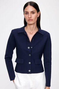 Veronika Maine Collared Press Stud Milano Jacket