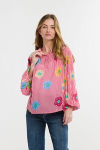 Italian Star Striped Billow Blouse