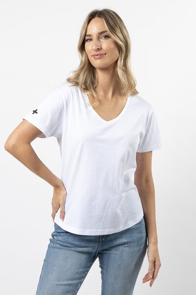 Stella + Gemma Villa V Neck Tee-new-Preen