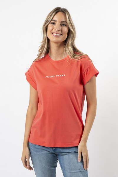 Stella + Gemma Cuffed Colour Tee-new-Preen