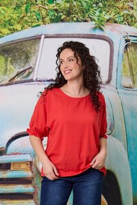 Classified Santorini Linen Blend Top