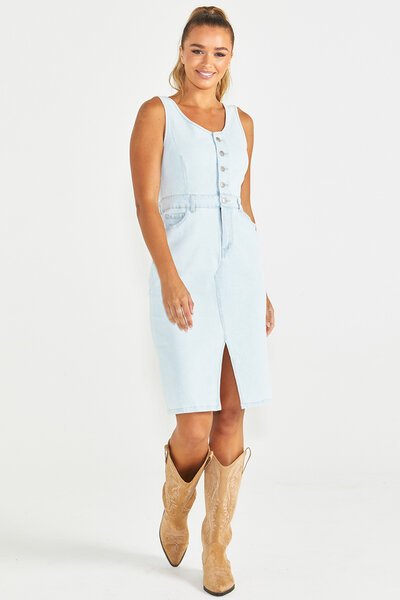 Sass Marcia Denim Dress-new-Preen