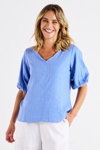 Betty Basics Elanora Linen Blouse