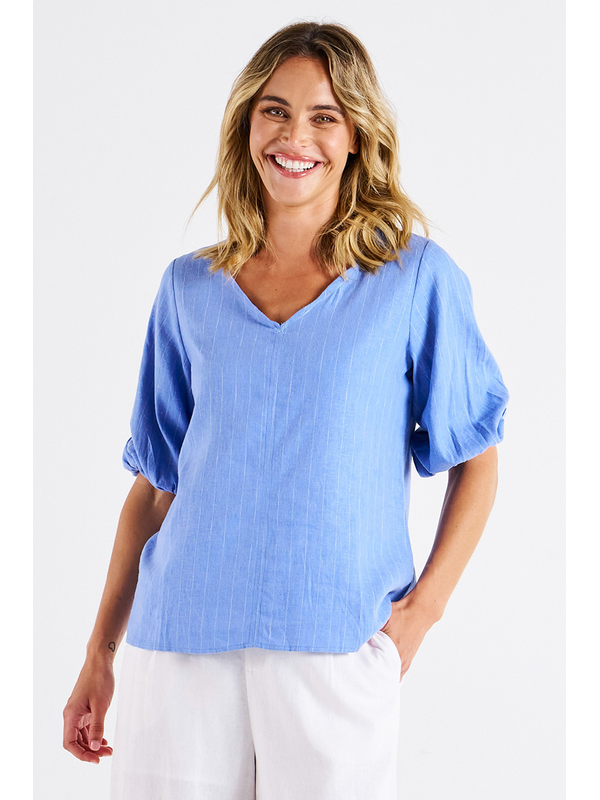 Betty Basics Elanora Linen Blouse