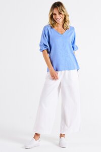 Betty Basics Elanora Linen Blouse