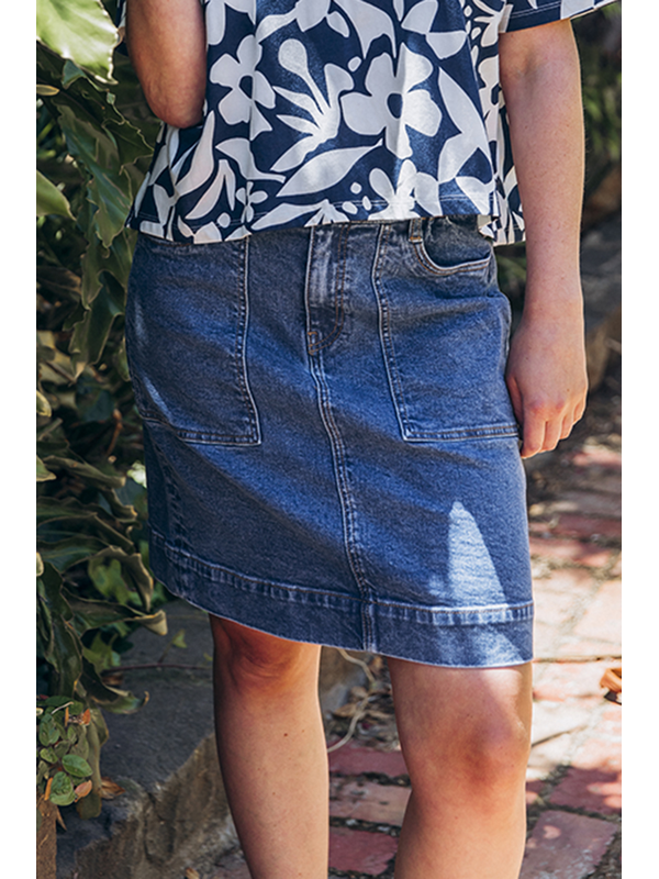 Elm Atlas Denim Skirt