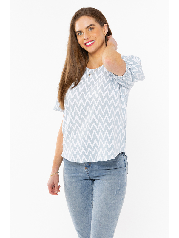 Seeking Lola Relaxed Wave Carefree Top