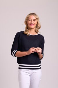 Oh Three Contrast Rib Jumper