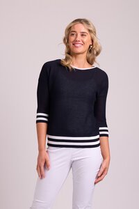 Oh Three Contrast Rib Jumper