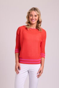 Oh Three Contrast Rib Jumper