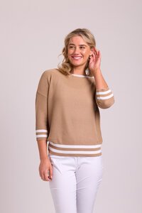 Oh Three Contrast Rib Jumper