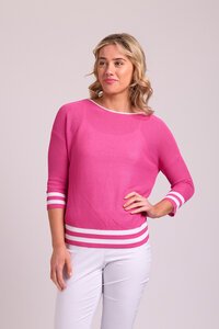 Oh Three Contrast Rib Jumper