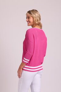 Oh Three Contrast Rib Jumper