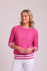 Oh Three Contrast Rib Jumper