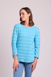 Foil Stripe Scoop Jumper