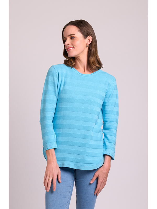 Foil Stripe Scoop Jumper