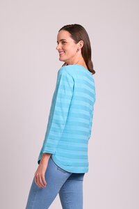 Foil Stripe Scoop Jumper