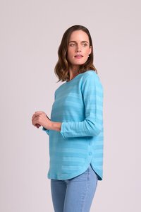 Foil Stripe Scoop Jumper