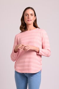 Foil Stripe Scoop Jumper