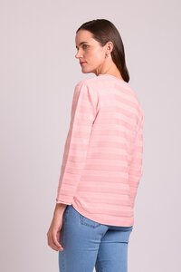 Foil Stripe Scoop Jumper