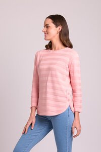 Foil Stripe Scoop Jumper