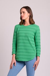 Foil Stripe Scoop Jumper