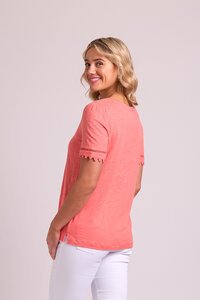 Memo Lace Trim Top