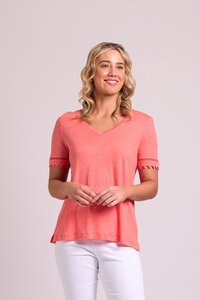 Memo Lace Trim Top