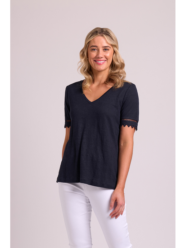 Memo Lace Trim Top