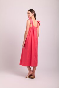 Foil Plain Tie Shoulder Dress