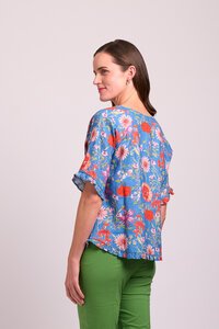 Preen Print Ruffles Scoop Hem Top