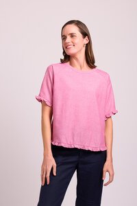 Preen Plain Ruffles Scoop Hem Top