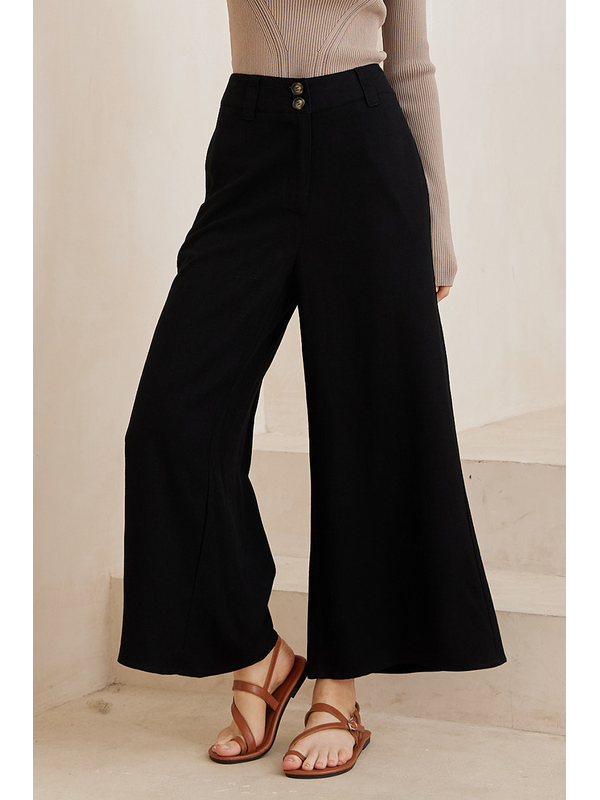 Iris Maxi Wide Leg Linen Pant