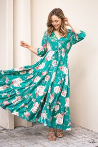 Fria The Label 3-4 Sleeve Selma Maxi Dress