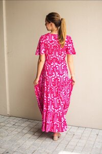 Fria The Label Flower Tile Selma Maxi Dress