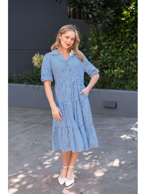 Fria The Label Roll Up Sleeve Shirt Dress