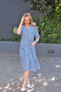 Fria The Label Roll Up Sleeve Shirt Dress