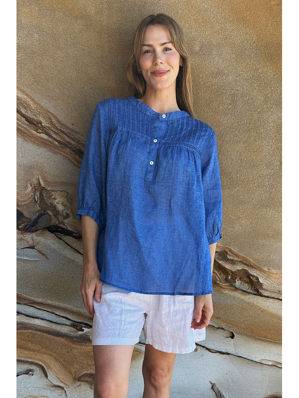 Worthier Arris Frilled Linen Top