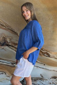 Worthier Arris Frilled Linen Top