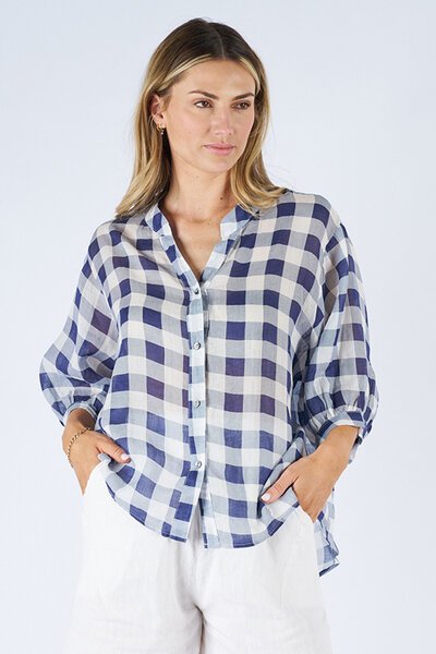 Worthier Aurora Check Linen Shirt-new-Preen